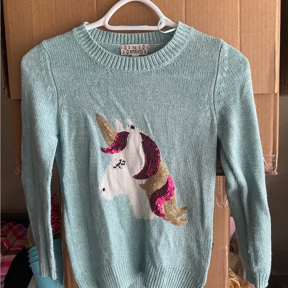 Pink Republic Blue Crew Neck Sweater